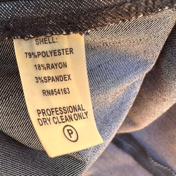 Calvin Klein Womens Sleeveless Heavyweight Stretch Denim Dress Snap Buttons Belt - Picture 3 of 8